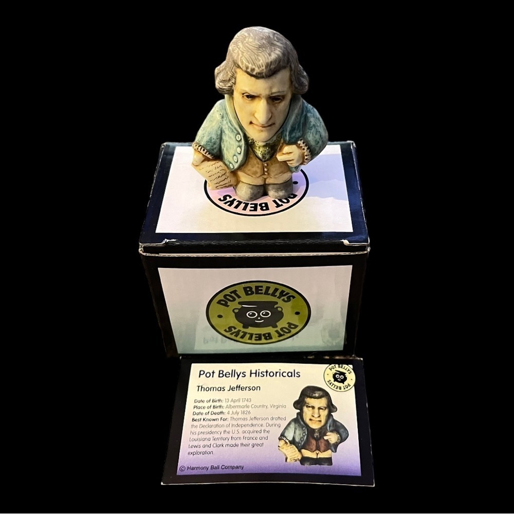 2001 Potbelly Thomas Jefferson. In box with card